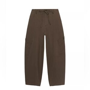 Zara BALLOON CARGO PANTS Brown S